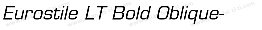 Eurostile LT Bold Oblique字体转换